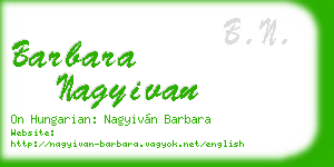 barbara nagyivan business card